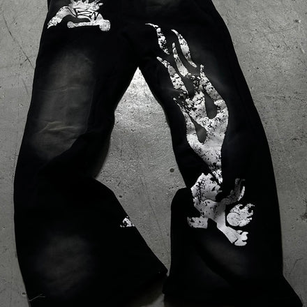 Acid Black Stacked Sweats